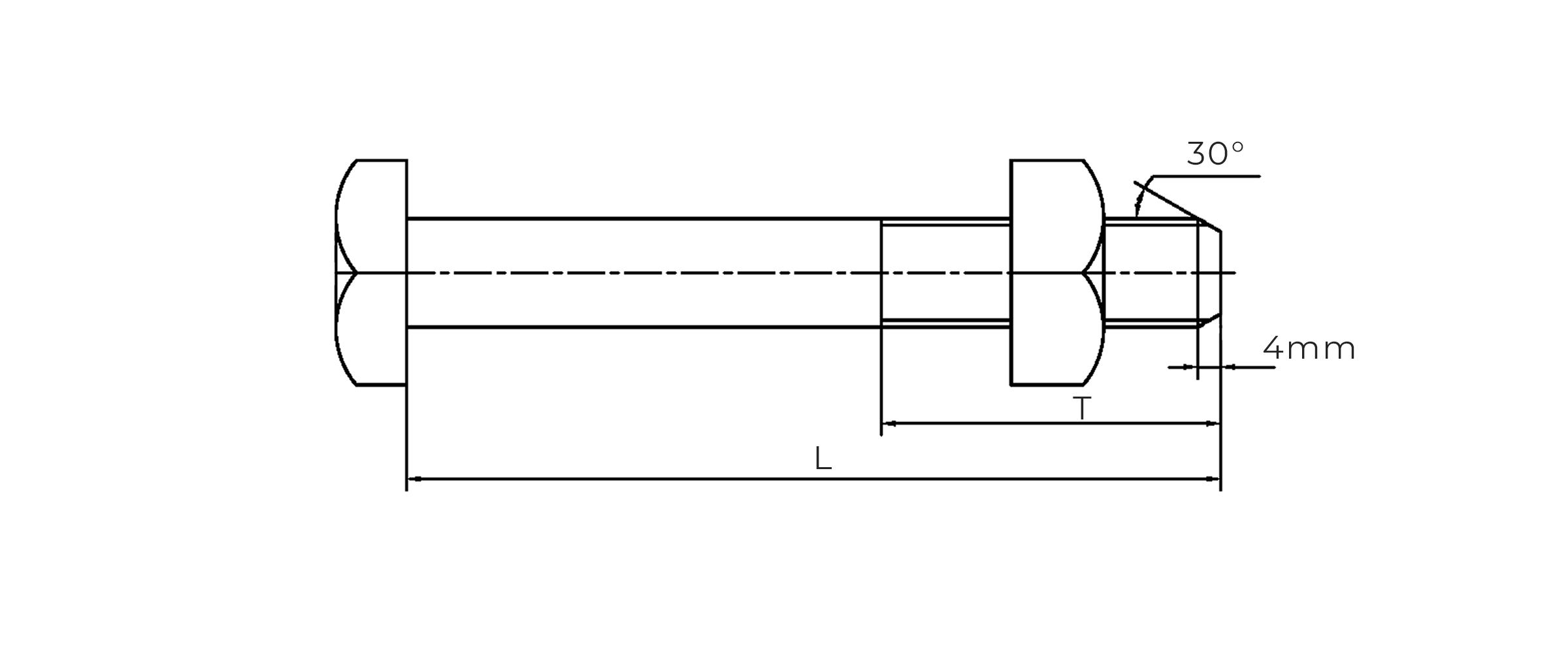 Bolt Machine 5/8" x 26" HDG Square Head & Nut Orbis